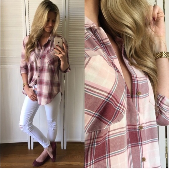Tops - Relaxed Plaid Button Down
